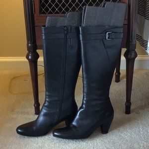 Ecco black leather boots